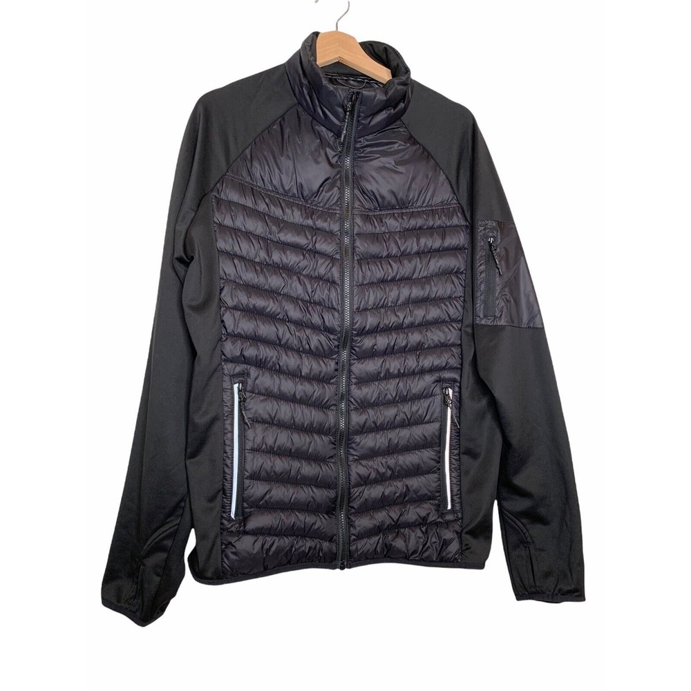 Elevate Men's Quilted And Soft shell Jacket  With Sports Embroidered Size Large